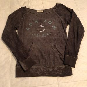 Ron Jon Scoop Neck Off the Shoulder Sweatshirt